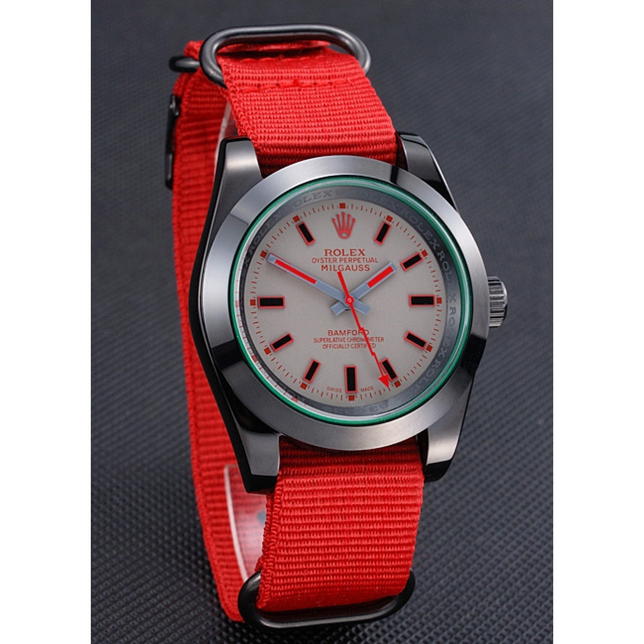 Best AAA Replica Sites Strap Bamford 622002 Rolex Nylon Red Milgauss 0702